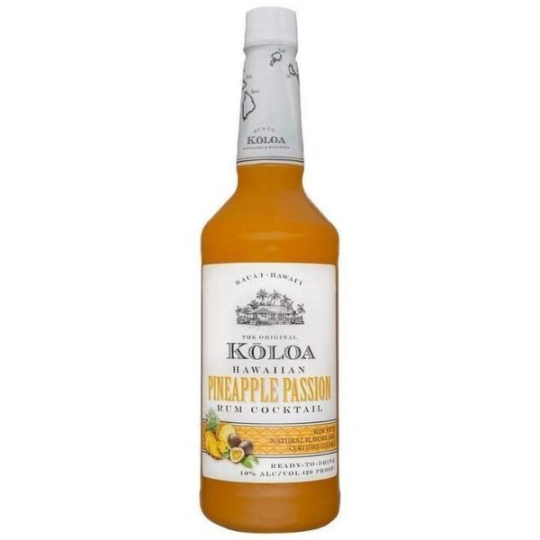 Kōloa Hawaiian Pineapple Passion Rum Cocktail 1 Liter