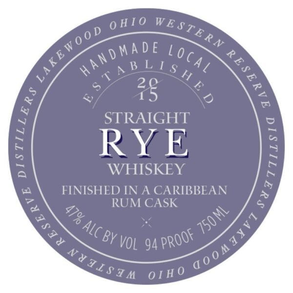 Western Reserve Caribbean Rum Cask Finished Straight Rye